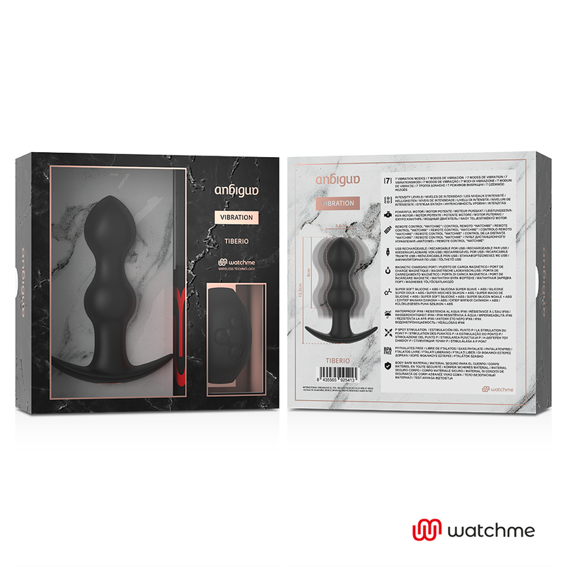 ANBIGUO - WATCHME CONTROL REMOTO PLUG VIBRADOR ANAL TIBERIO - Kanerotika SL