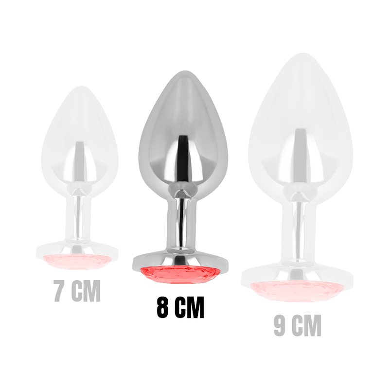 OHMAMA - PLUG ANAL CON CRISTAL ROJO 8 CM - Kanerotika SL