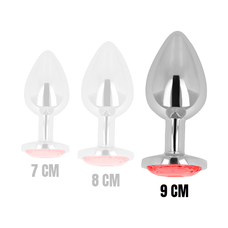 OHMAMA - PLUG ANAL CON CRISTAL ROJO 9 CM - Kanerotika SL