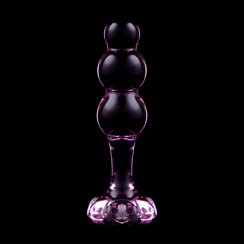 NEBULA SERIES BY IBIZA - MODELO 1 PLUG CRISTAL BOROSILICATO 10.7 X 3 CM ROSA - Kanerotika SL