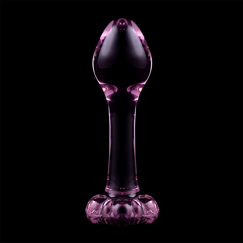 NEBULA SERIES BY IBIZA - MODELO 2 PLUG CRISTAL BOROSILICATO 11 X 3.5 CM ROSA - Kanerotika SL