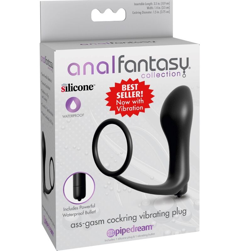 ANAL FANTASY ELITE COLLECTION - PLUG VIBRADOR ASS-GASM COCKRING - Kanerotika SL