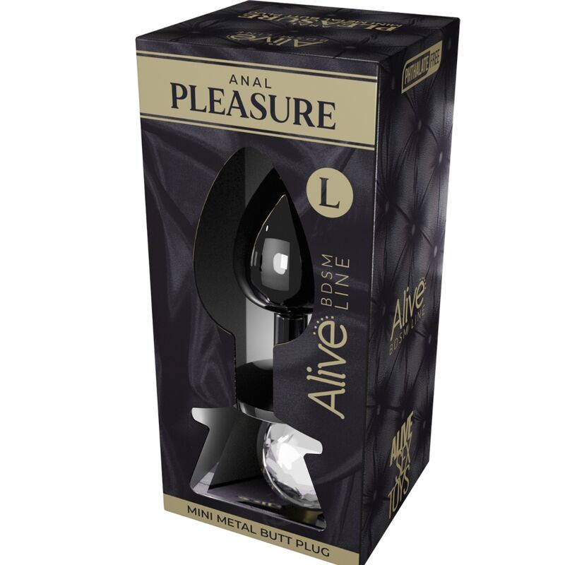 ALIVE - ANAL PLEASURE MINI PLUG METAL BLANCO TALLA L - Kanerotika SL