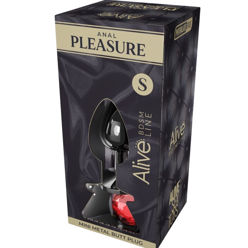 ALIVE - ANAL PLEASURE MINI PLUG METAL ROJO TALLA S - Kanerotika SL