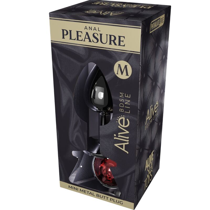 ALIVE - ANAL PLEASURE MINI PLUG METAL ROJO TALLA M - Kanerotika SL