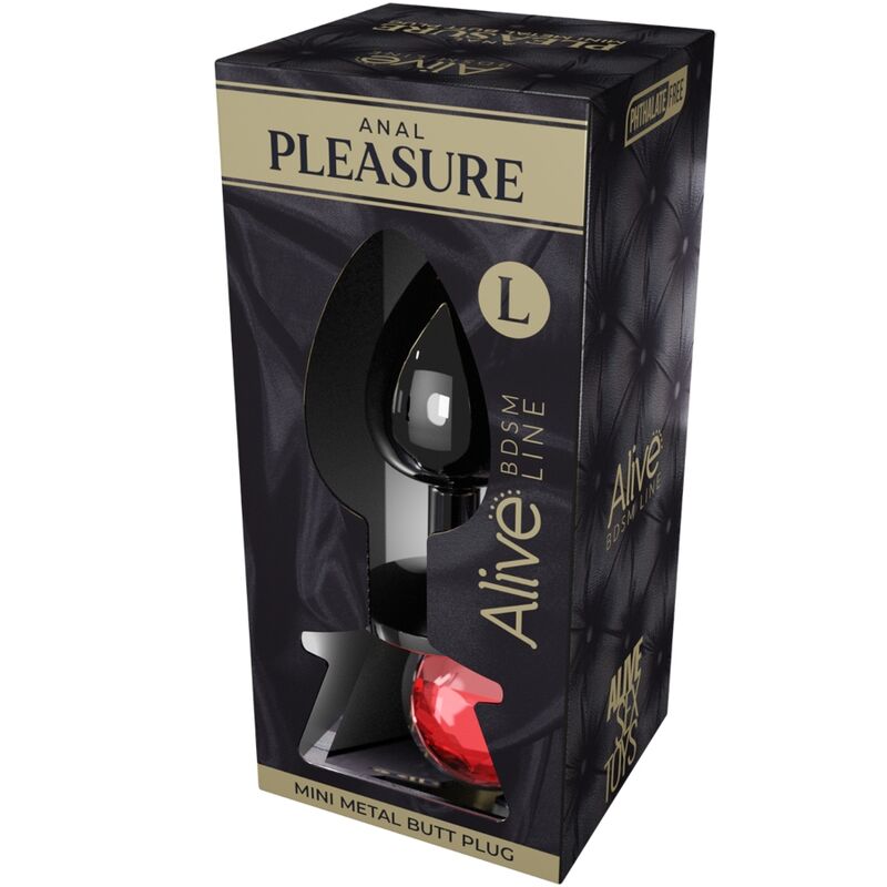 ALIVE - ANAL PLEASURE MINI PLUG METAL ROJO TALLA L - Kanerotika SL