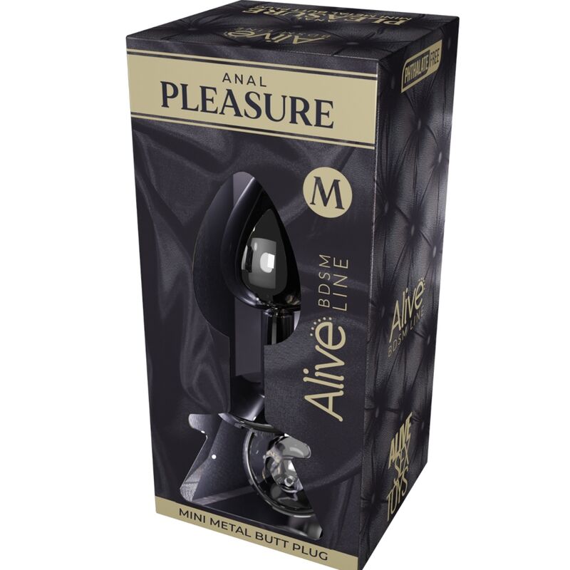 ALIVE - ANAL PLEASURE MINI PLUG METAL NEGRO TALLA M - Kanerotika SL