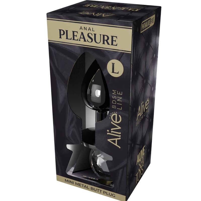 ALIVE - ANAL PLEASURE MINI PLUG METAL NEGRO TALLA L - Kanerotika SL