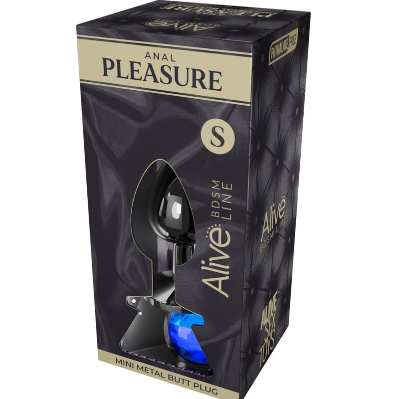 ALIVE - ANAL PLEASURE MINI PLUG METAL AZUL TALLA S - Kanerotika SL