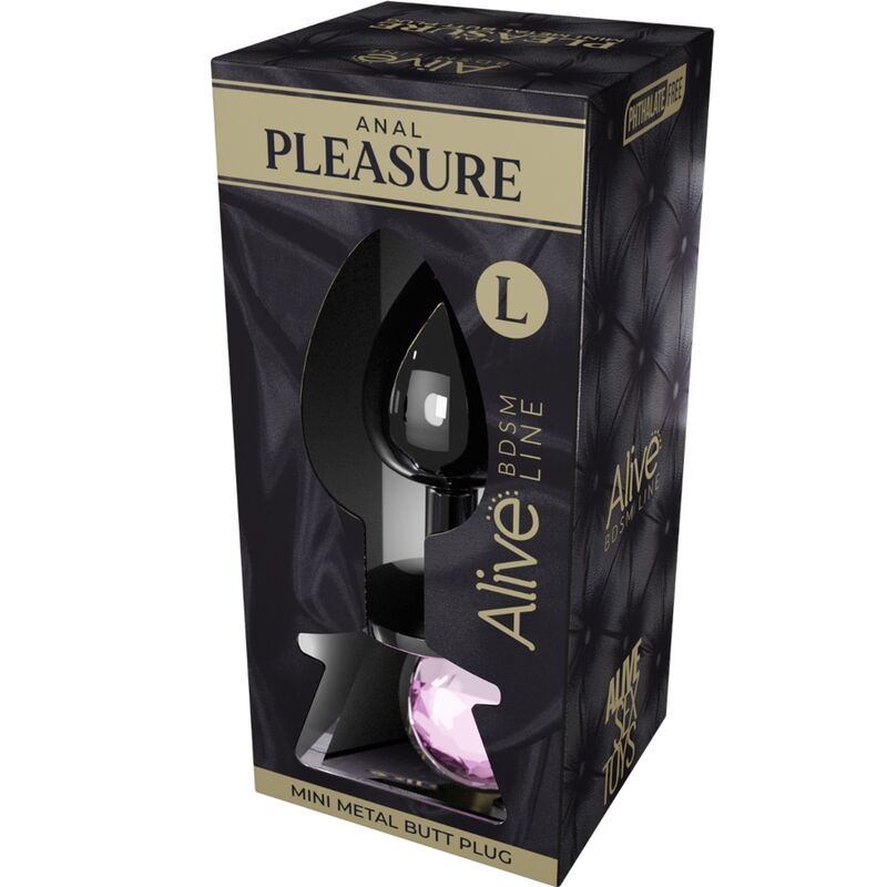 ALIVE - ANAL PLEASURE MINI PLUG METAL ROSA TALLA L - Kanerotika SL