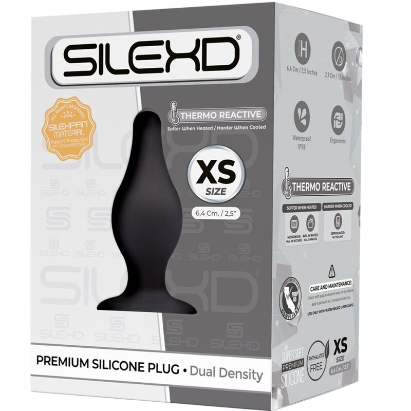 SILEXD - MODELO 2 PLUG ANAL SILICONA PREMIUM SILEXPAN PREMIUM TERMORREACTIVO TALLA XS - Kanerotika SL