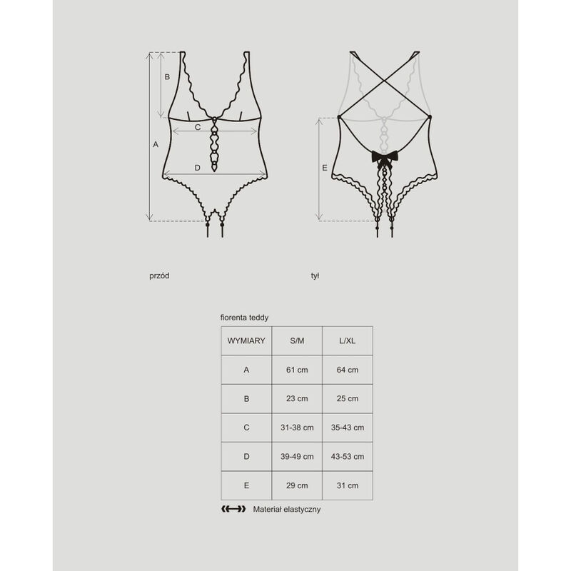 OBSESSIVE - FIORENTA TEDDY L/XL - Kanerotika SL