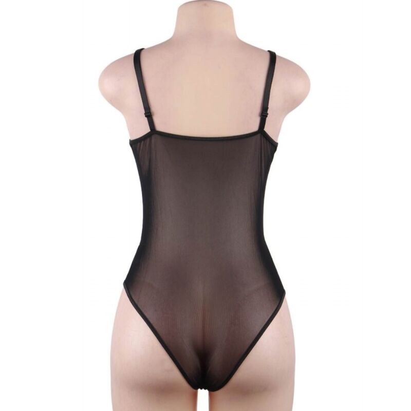 QUEEN LINGERIE - TEDDY ENCAJE NEGRO L/XL - Kanerotika SL