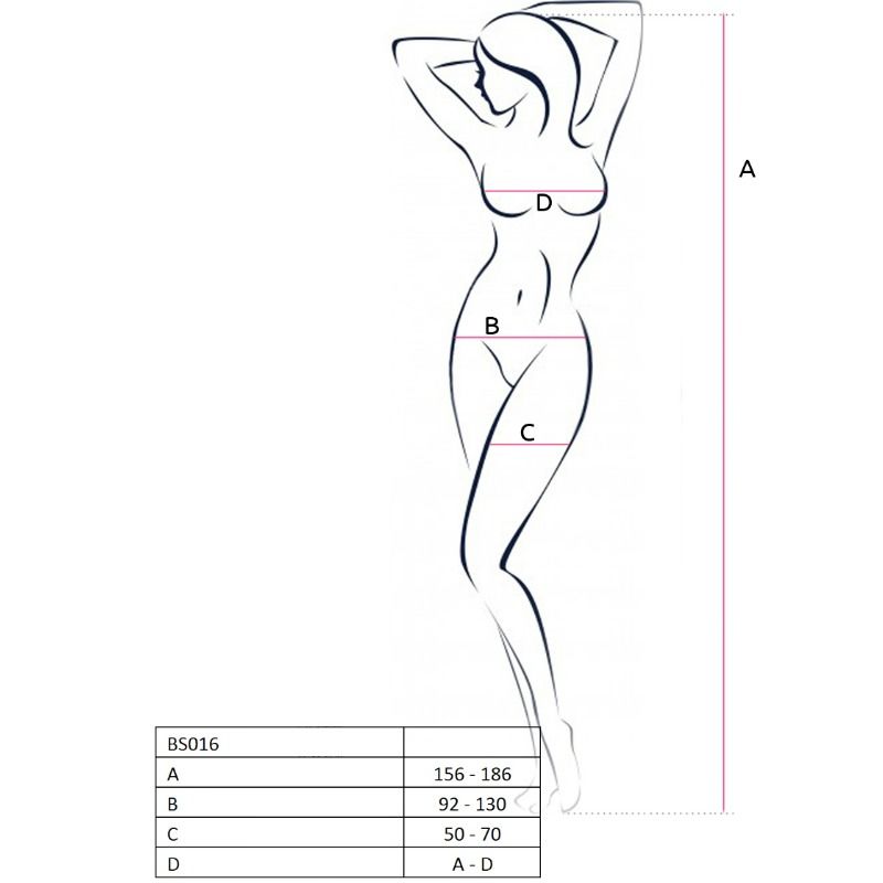 PASSION - WOMAN BS016 BODYSTOCKING BLANCO TALLA UNICA - Kanerotika SL