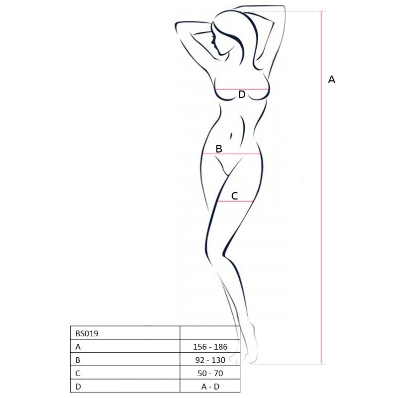 PASSION - WOMAN BS019 BODYSTOCKING BLANCO TALLA UNICA - Kanerotika SL