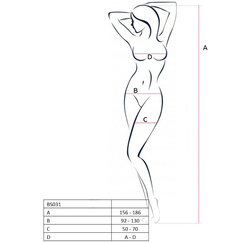 PASSION - WOMAN BS031 BODYSTOCKING BLANCO TALLA UNICA - Kanerotika SL