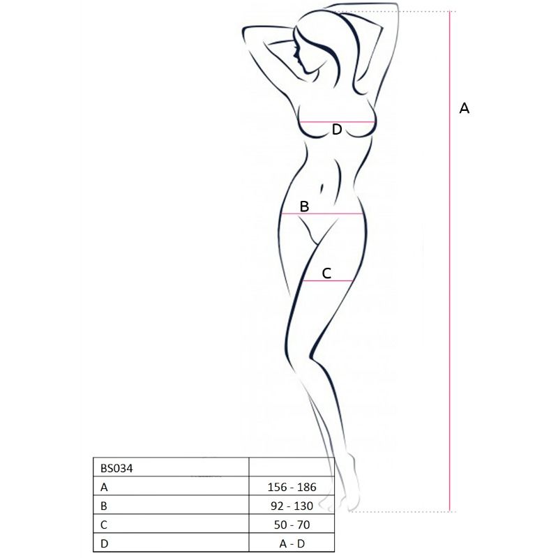 PASSION - WOMAN BS034 BODYSTOCKING BLANCO TALLA UNICA - Kanerotika SL