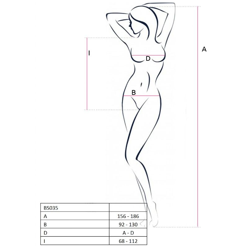 PASSION - WOMAN BS035 BODYSTOCKING BLANCO TALLA UNICA - Kanerotika SL