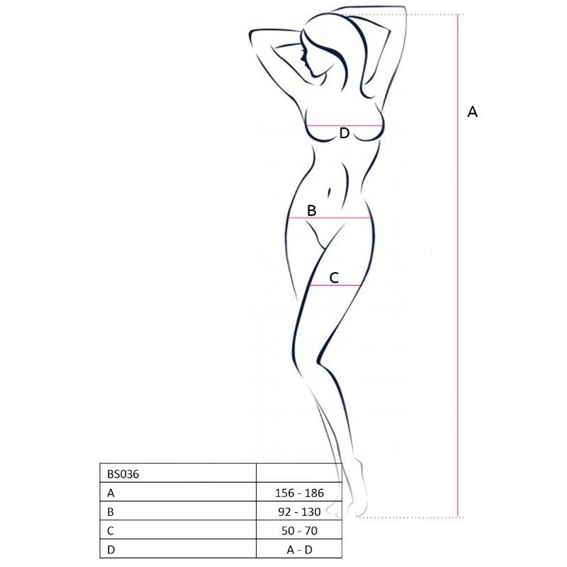 PASSION - WOMAN BS036 BODYSTOCKING BLANCO TALLA UNICA - Kanerotika SL