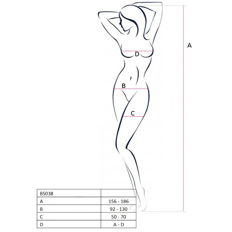 PASSION - WOMAN BS038 BODYSTOCKING BLANCO TALLA UNICA - Kanerotika SL