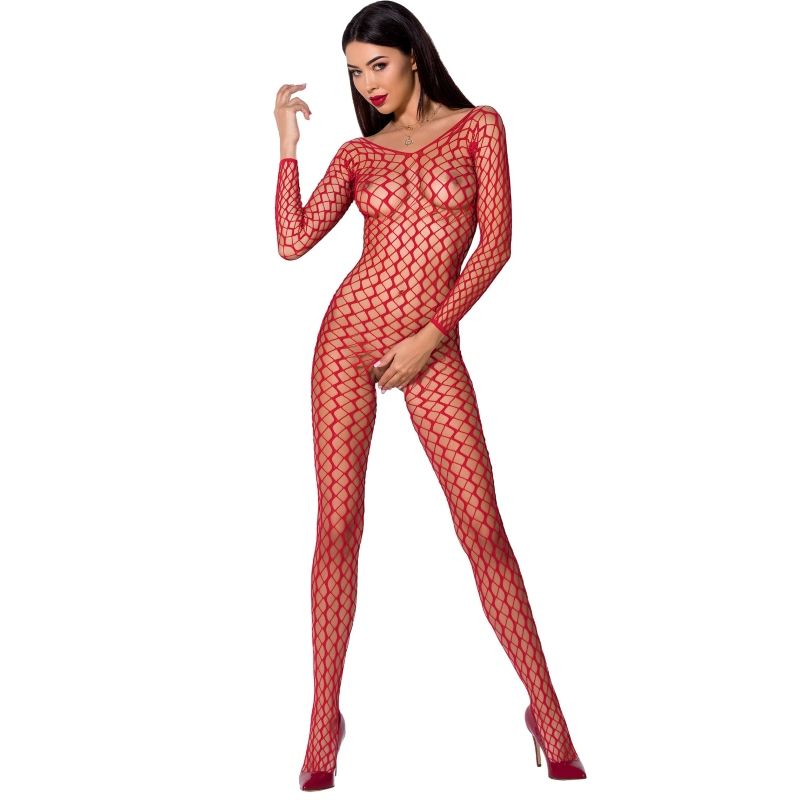 PASSION - WOMAN BS068 BODYSTOCKING ROJO TALLA UNICA - Kanerotika SL