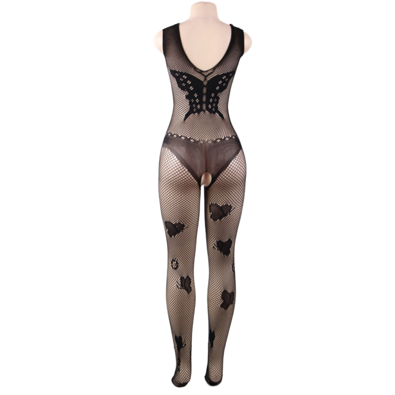 QUEEN LINGERIE - BODYSTOCKING BORDADOS MARIPOSA S/L - Kanerotika SL