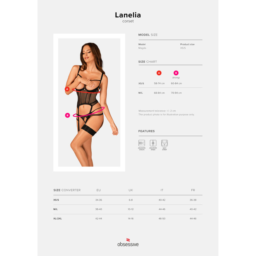 OBSESSIVE - LANELIA CORSET M/L - Kanerotika SL