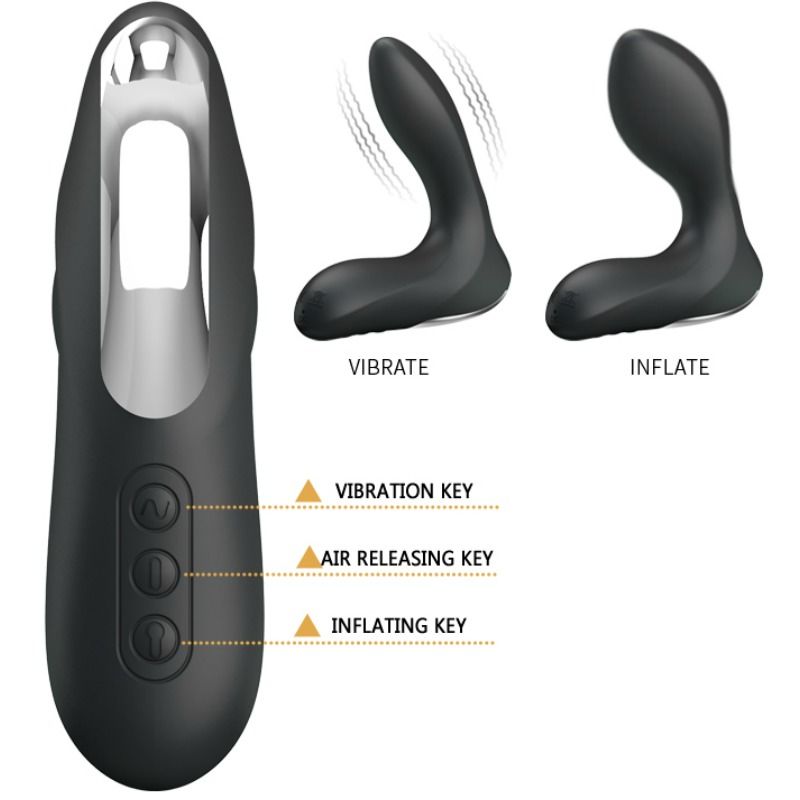 PRETTY LOVE - LEONARD MASAJEADOR PROSTATICO INFLABLE CON VIBRACION - Kanerotika SL