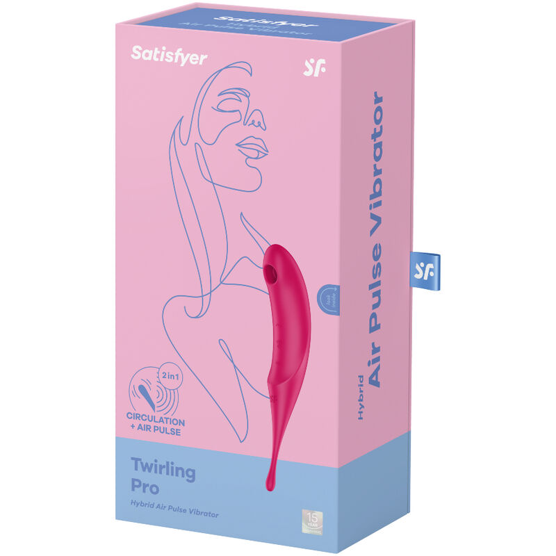 SATISFYER - TWIRLING PRO ESTIMULADOR Y VIBRADOR ROJO - Kanerotika SL