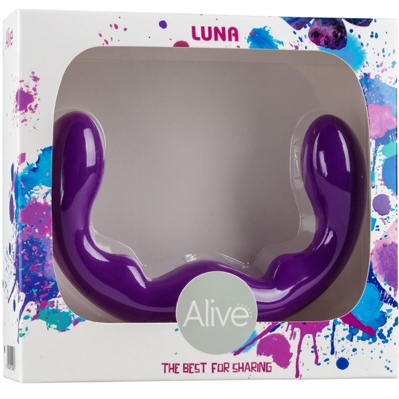 ALIVE - LUNA DILDO DOBLE PENETRACION SILICONA VIOLETA 25 CM - Kanerotika SL