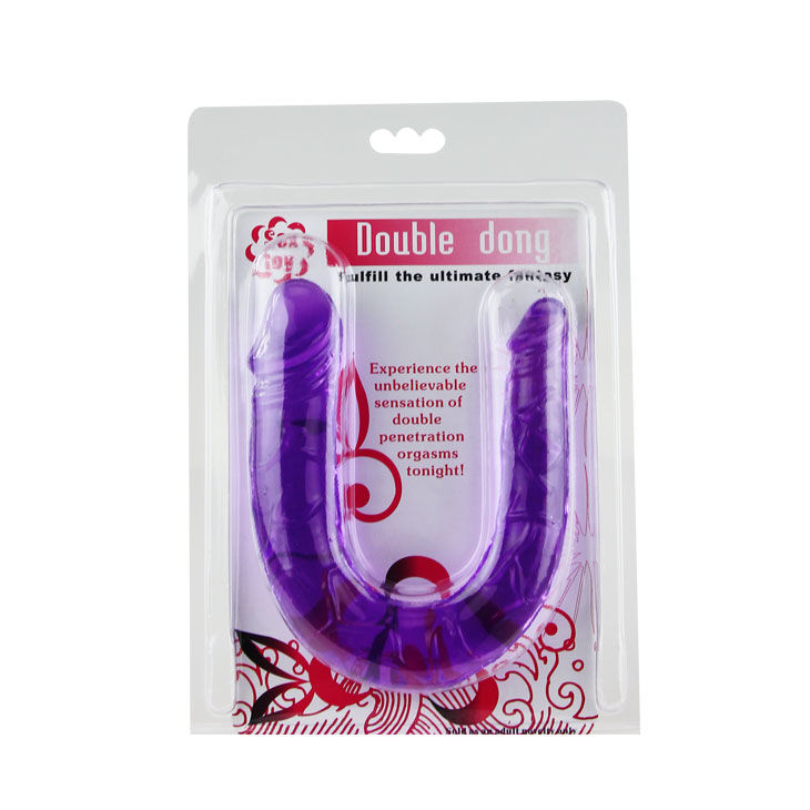 BAILE - DILDO DOBLE EN GELATINA FLEXIBLE LILA - Kanerotika SL