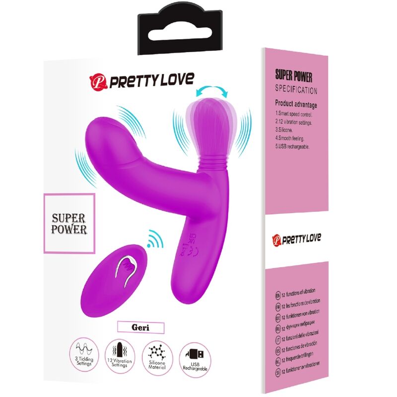 PRETTY LOVE - GERI MASAJEADOR CLITORIS CONTROL REMOTO ROSA - Kanerotika SL