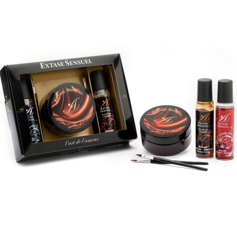 EXTASE SENSUAL - KIT COFRE CHOCOLATE AFRODISIACO - Kanerotika SL