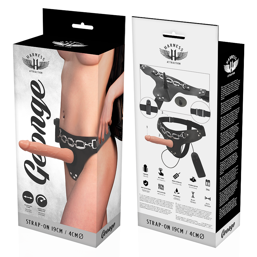 HARNESS ATTRACTION - RNES GEORGE REALISTICO VIBRADOR 19 CM -O- 4 CM - Kanerotika SL