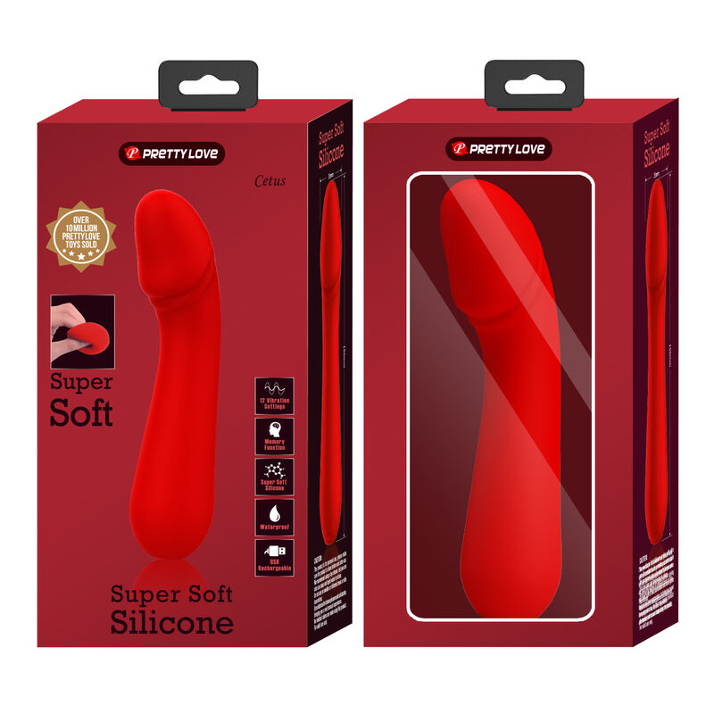 PRETTY LOVE - CETUS VIBRADOR RECARGABLE ROJO - Kanerotika SL