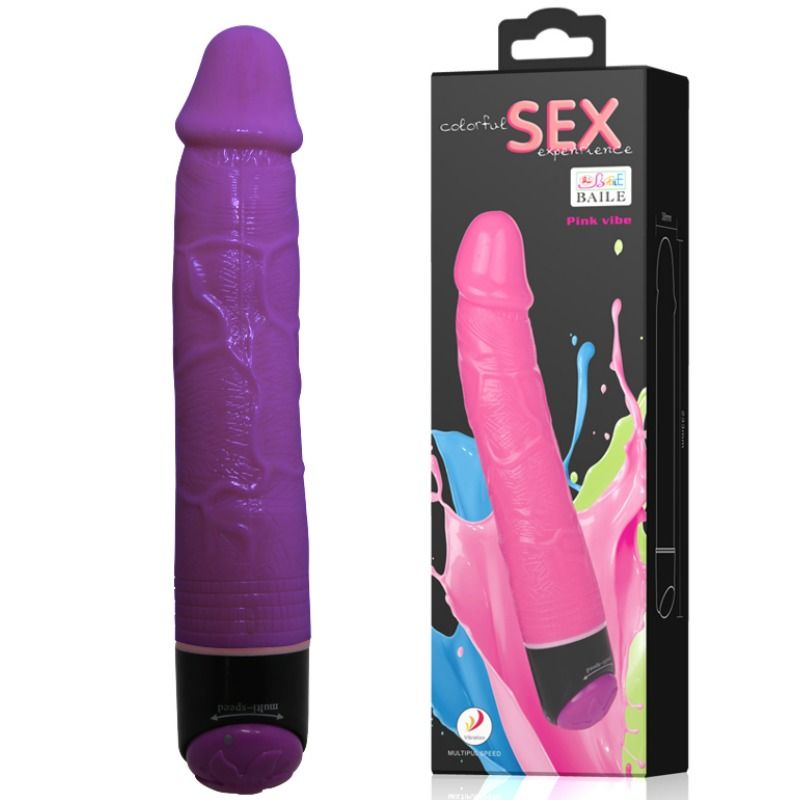 BAILE - COLORFUL SEX VIBRADOR REALISTICO LILA 23 CM - Kanerotika SL