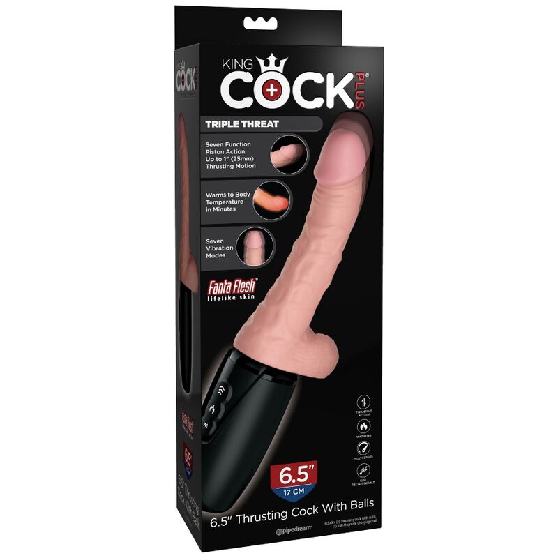 KING COCK - PLUS TRIPLE THREAT NATURAL - Kanerotika SL