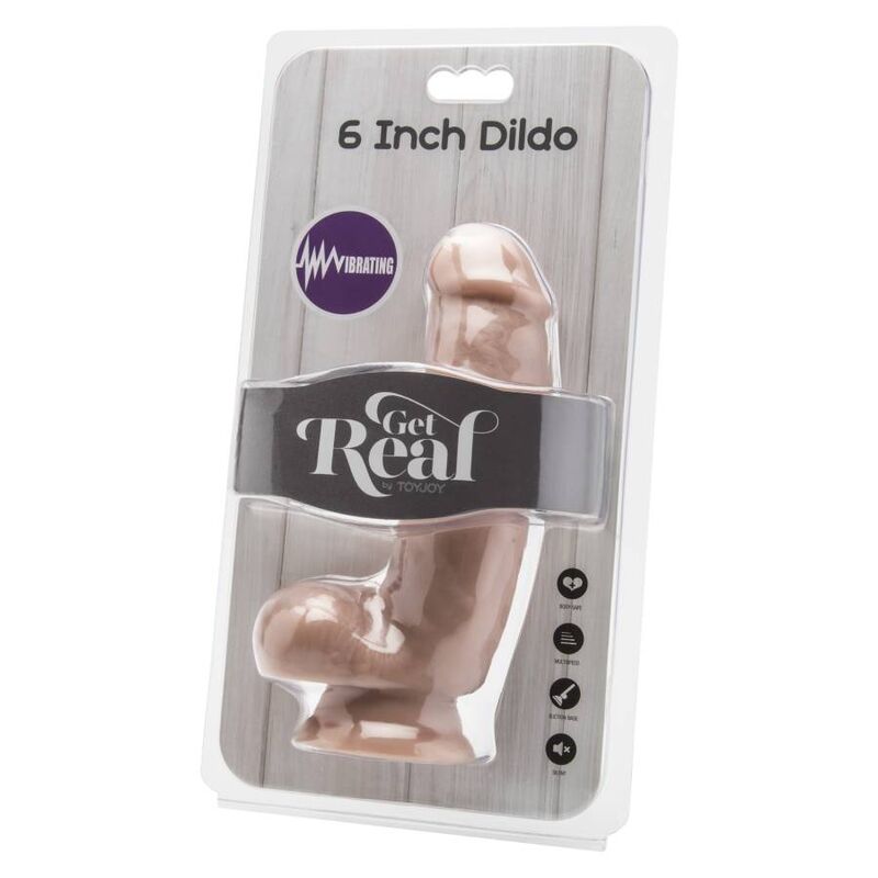 GET REAL - DILDO 12 CM CON TESTICULOS VIBRADOR NATURAL - Kanerotika SL