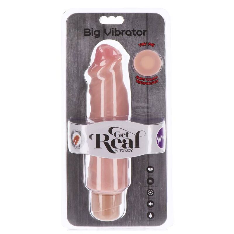 GET REAL - DUAL DENSITY BIG VIBRADOR 20,5 CM NATURAL - Kanerotika SL