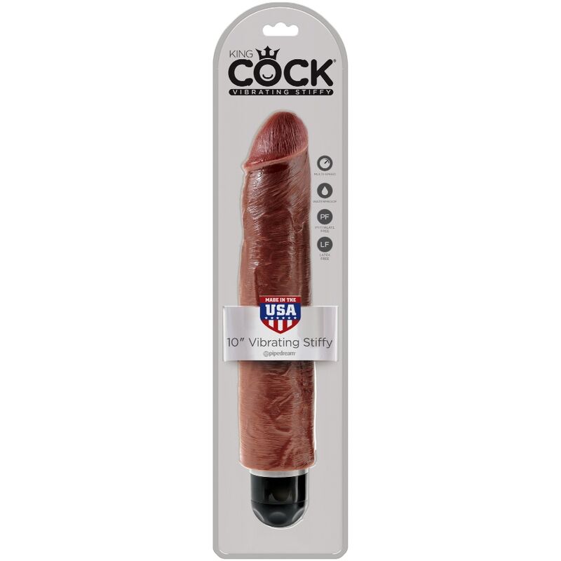 KING COCK - PENE REALISTICO VIBRADOR 25.6 CM MARRON - Kanerotika SL