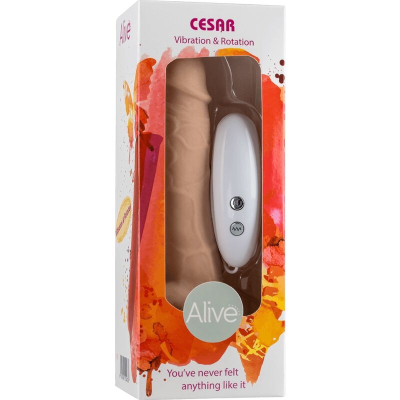 ALIVE - CESAR PENE REALISTICO VIBRADOR & ROTADOR 17.5 CM - Kanerotika SL