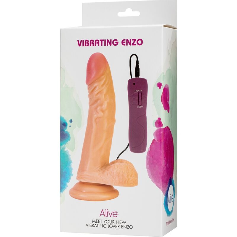 ALIVE - ENZO PENE REALISTICO VIBRADOR 21 CM - Kanerotika SL