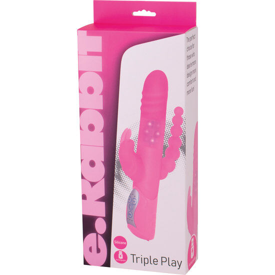 SEVEN CREATIONS - E RABBIT TRIPLE PLAY VIBRADOR TRIPLE ESTIMULACIÓN ROSA - Kanerotika SL