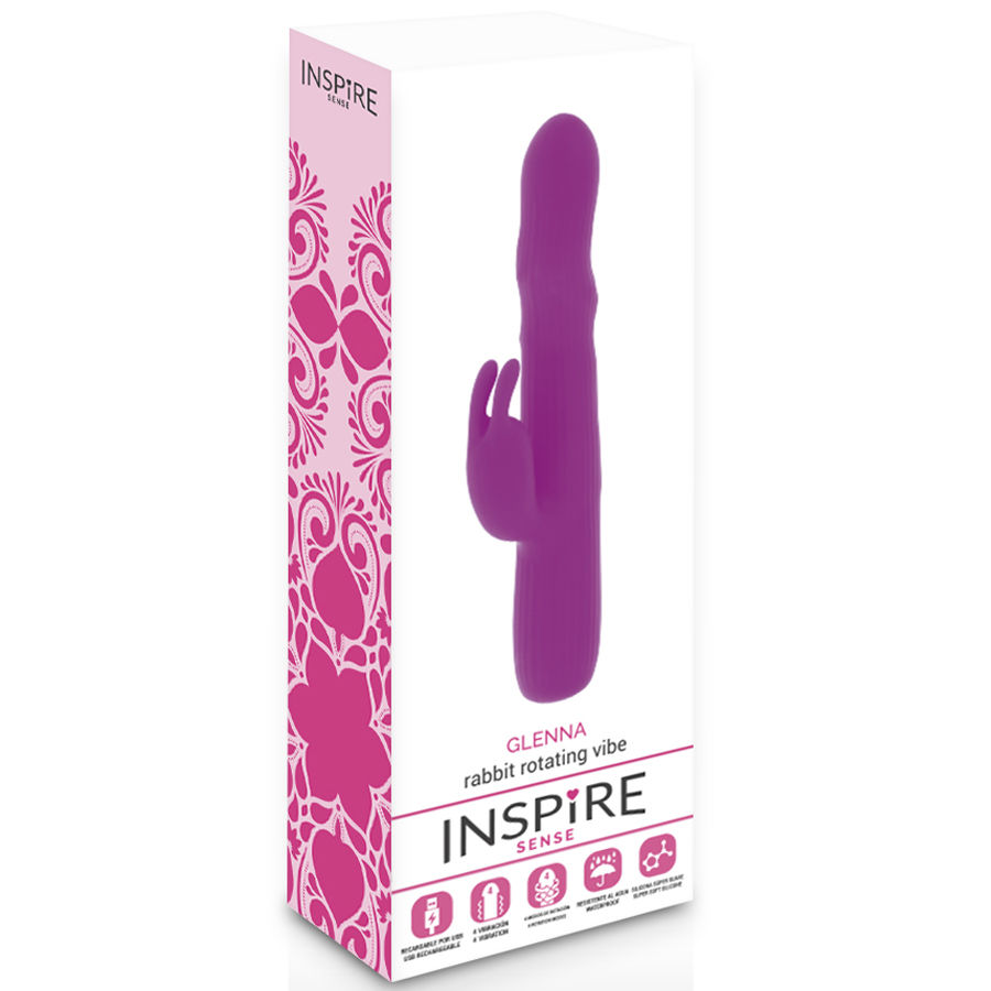 INSPIRE SENSE - GLENNA VIBRATOR RABBIT ROTADOR LILA - Kanerotika SL