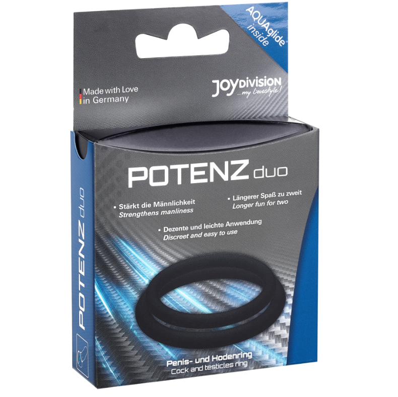 JOYDIVISION POTENZDUO - ANILLOS PARA PENE NEGRO - M - Kanerotika SL