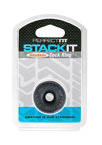 ANILLO PARA EL PENE PERFECTFIT STACK IT NEGRO - Kanerotika SL