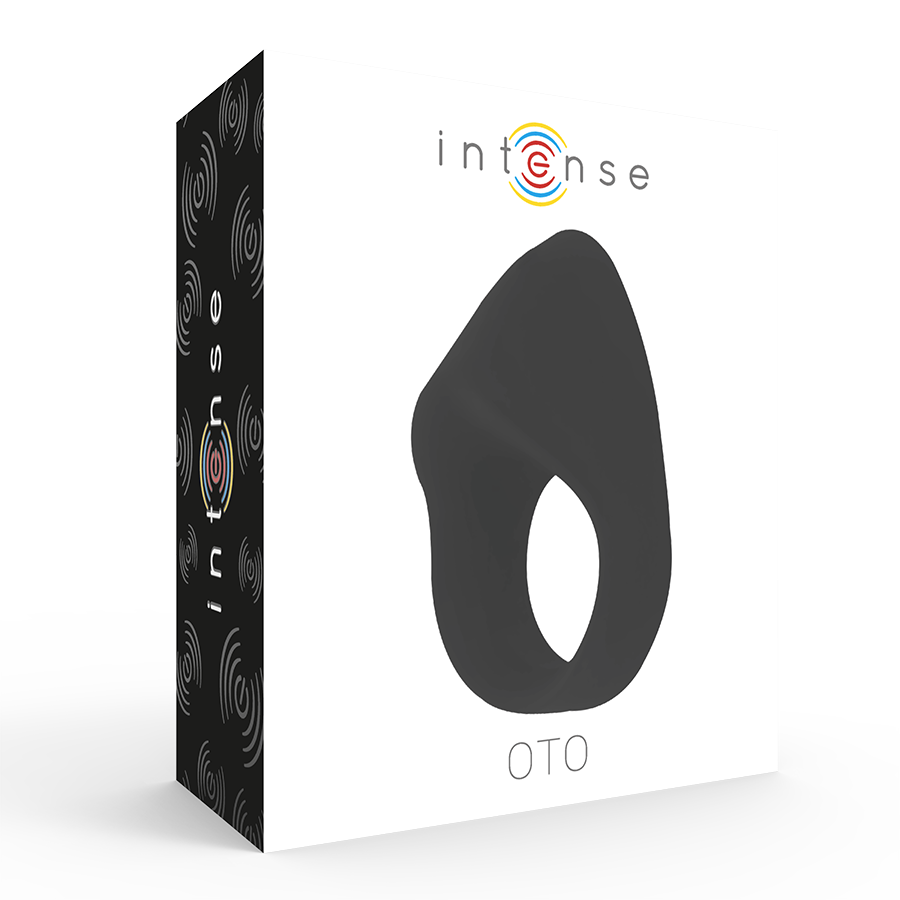 INTENSE - OTO ANILLO VIBRADOR RECARGABLE NEGRO - Kanerotika SL