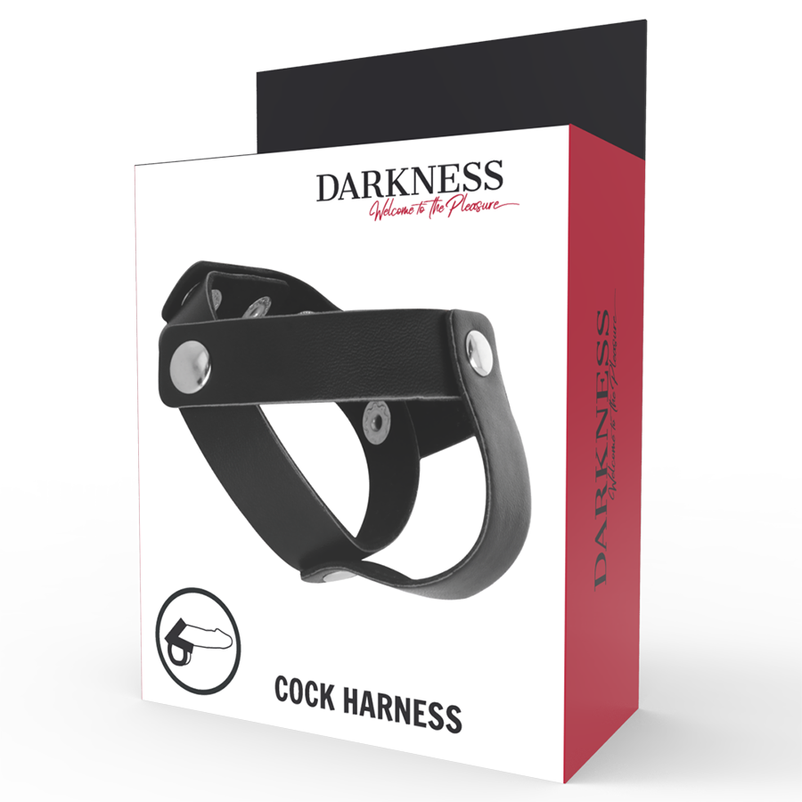 DARKNESS - ANILLO DE PIEL PARA PENE Y TESTICULOS - Kanerotika SL