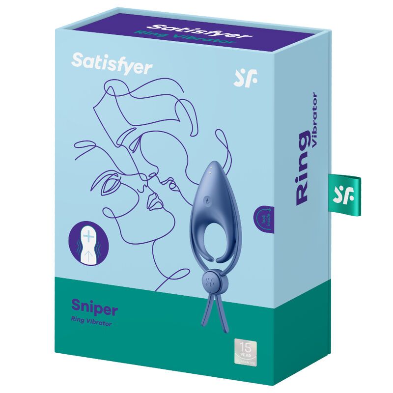 SATISFYER - SNIPER ANILLO VIBRADOR AZUL - Kanerotika SL