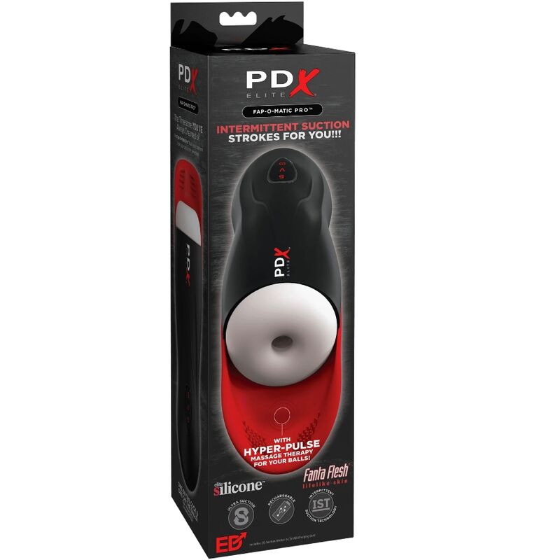 PDX ELITE - MASTURBADOR STROKER FAP-O-MATIC PRO CON BASE PARA TESTICULOS - Kanerotika SL